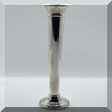 S40. Reed & Barton sterling silver bud vase 6”h (a couple of small dents) - $32 